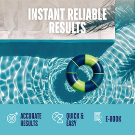 JNW Direct chlorine test strip showing quick readings for pool clarity.