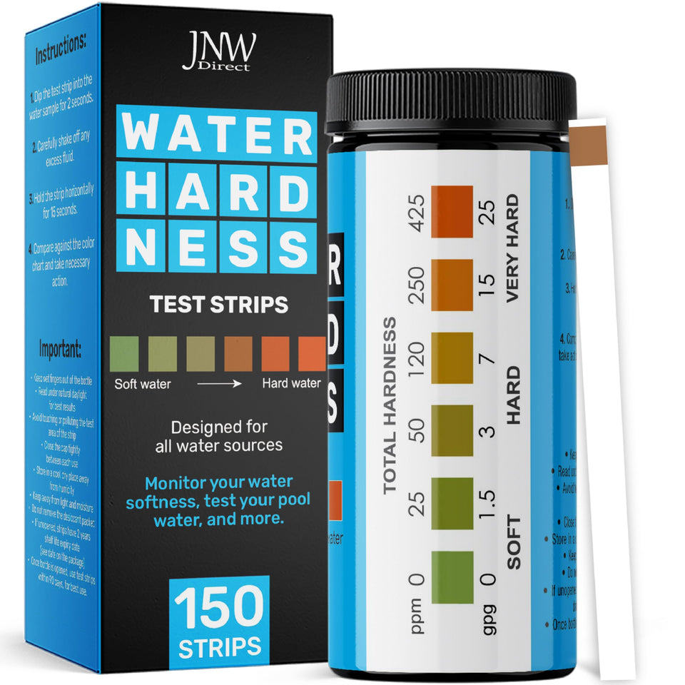 JNW Direct water hardness test kit 150 strips for quick at-home checks.
