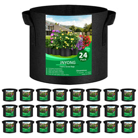 JNYONG 24-pack grow bags pack shot for versatile indoor/outdoor gardening.
