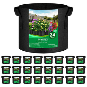 JNYONG 24-pack 5-gallon grow bags with handles for easy transport and setup