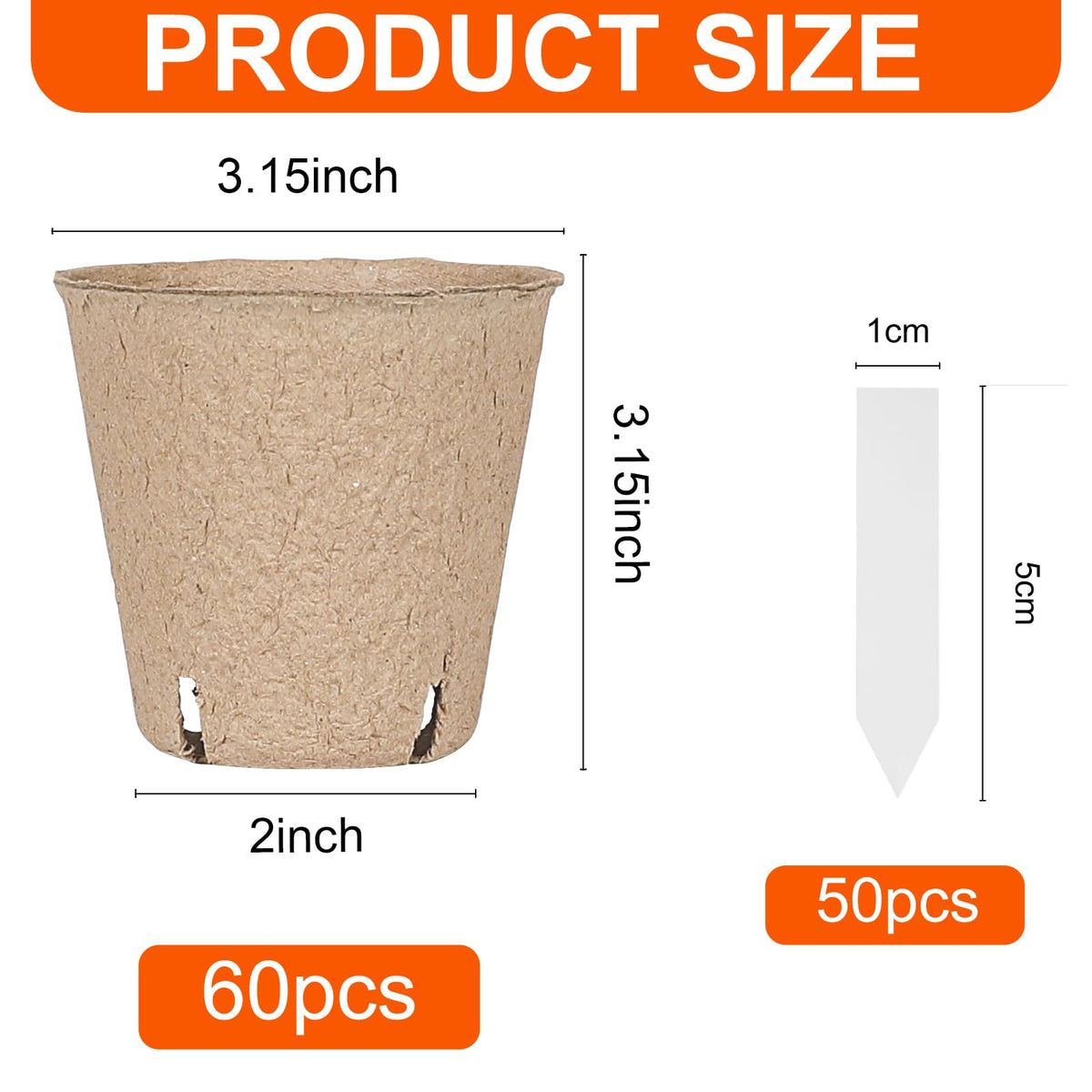 JNYONG biodegradable peat pots made from recycled pulp for eco-friendly gardening.