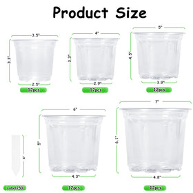 JNYONG clear nursery pot 4-inch ideal for starting seedlings and easy transplanting.