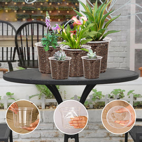 JNYONG clear nursery pot 7-inch for larger plants and long-term growth projects.