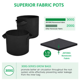 JNYONG grow bag with reinforced handle improves mobility when transporting soil and plants