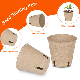 JNYONG peat pots showing four drainage holes to improve soil moisture management.