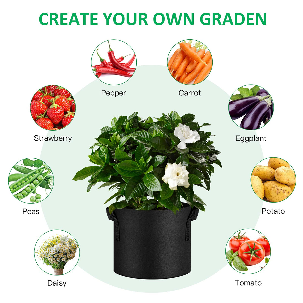 JNYONG washable reusable grow bag supports yearly reuse with good permeability