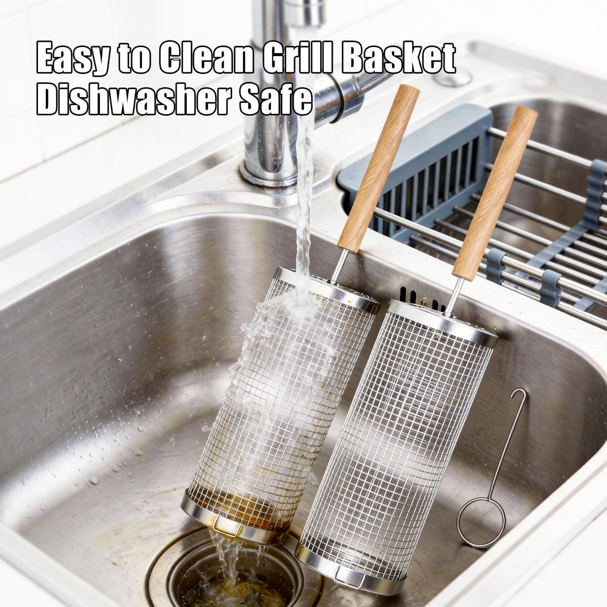 Joanolga detachable beech wood handle eases dishwasher cleaning