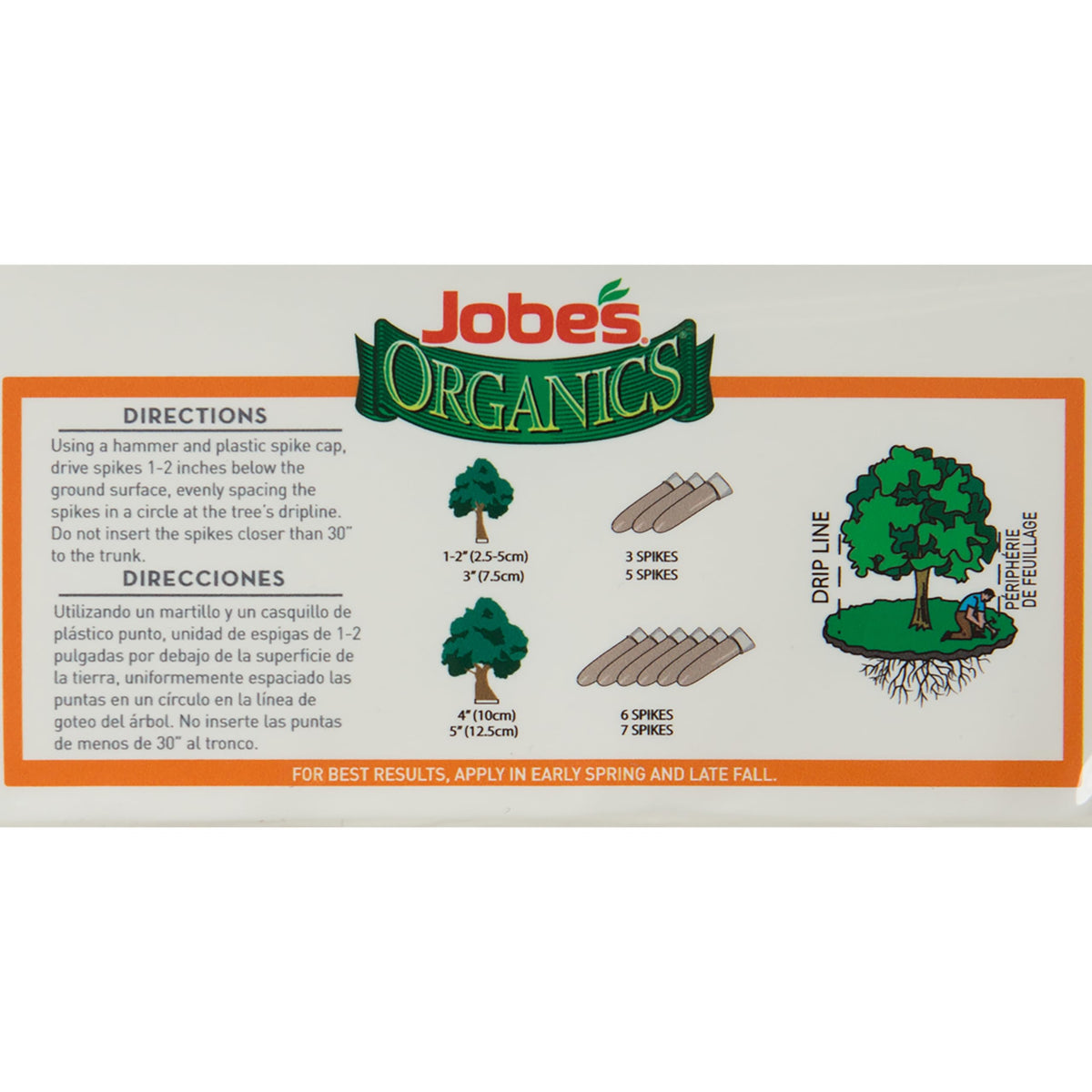 Jobe's Fertilizer Spikes in soil around tree roots promotes steady nutrient delivery