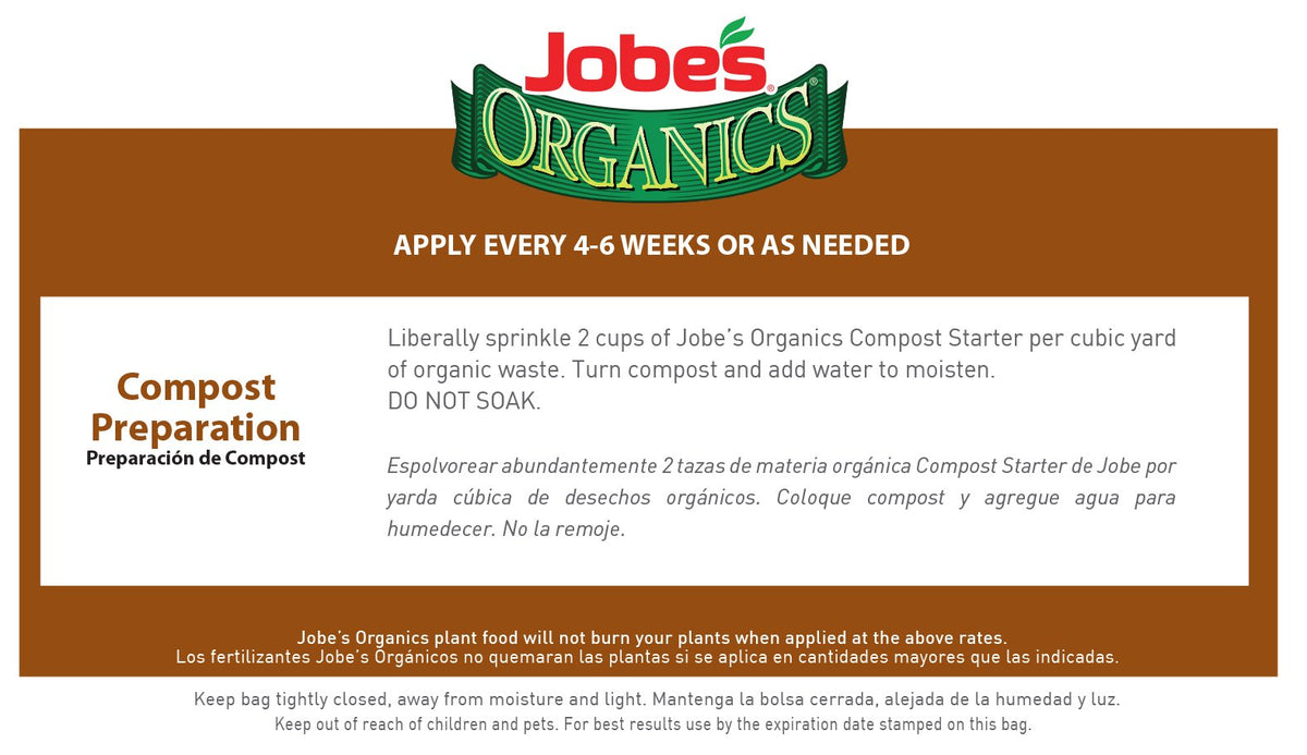 Jobe's Organics compost starter granules being applied for faster composting