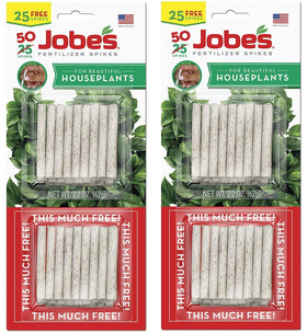 Jobe's Organics 5001T package view; easy spikes for steady houseplant feeding.
