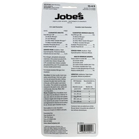 Jobe's Organics 5001T spikes closeup—granular fertilizer delivering steady nutrients.