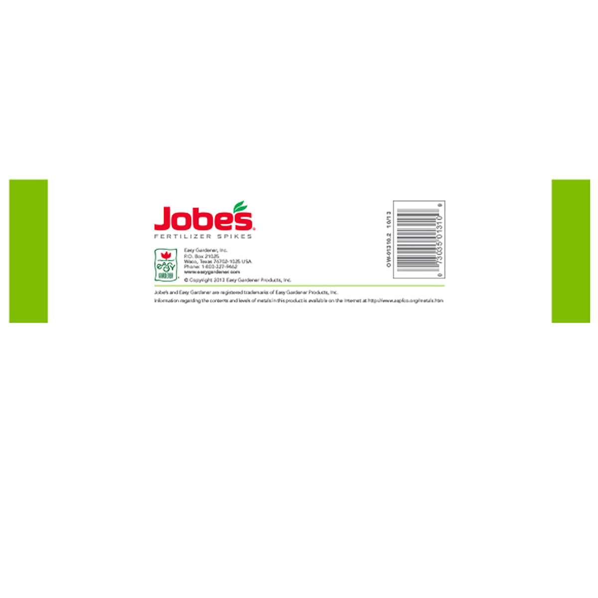Jobe's Organics nine-count spikes pack provides precise, mess-free feeding.