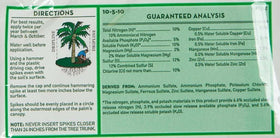 Jobe's Organics Palm FERT Spikes with slow-release formula for minimal mess and runoff.