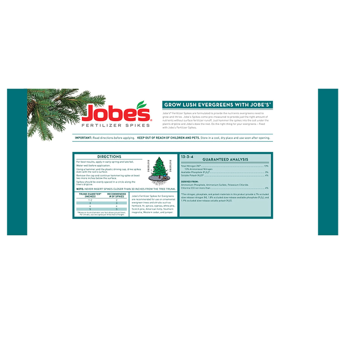 Jobes Organics slow-release formula avoids over-fertilizing and keeps soil tidy.
