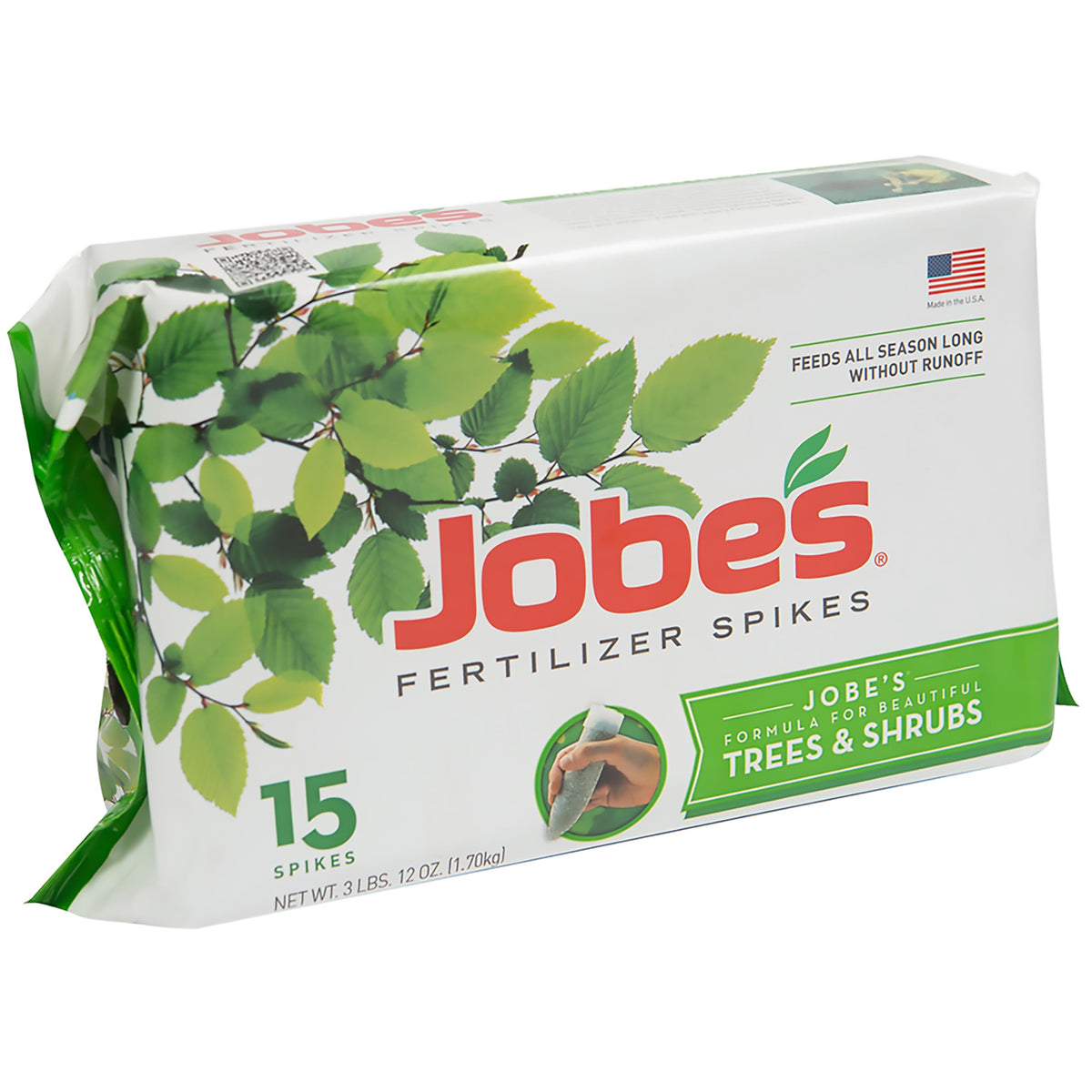 Jobe's Organics tree and shrub spikes in a 15-count pack for steady tree nutrition