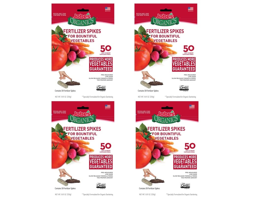 Jobe's Organics vegetable and tomato fertilizer spikes pack for root feeding