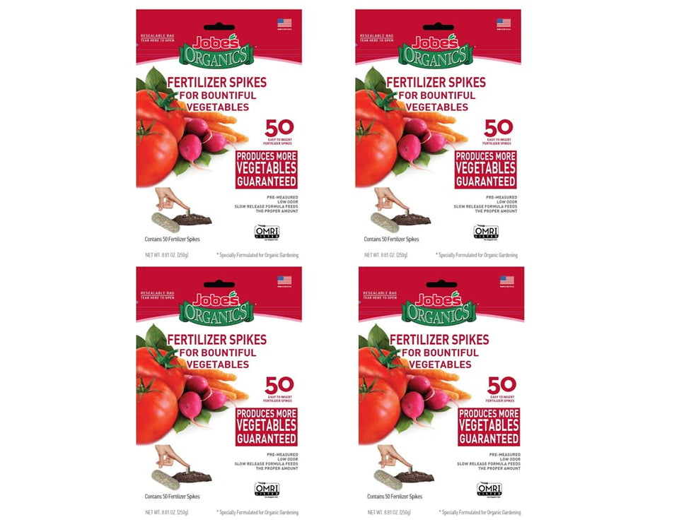 Jobe's Organics vegetable and tomato fertilizer spikes pack for root feeding