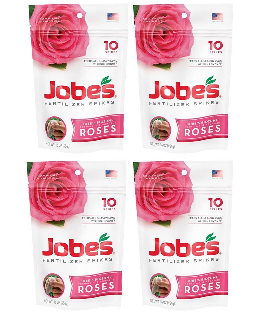 Jobes Rose Fertilizer Spikes deliver steady root nutrition for vibrant rose blooms