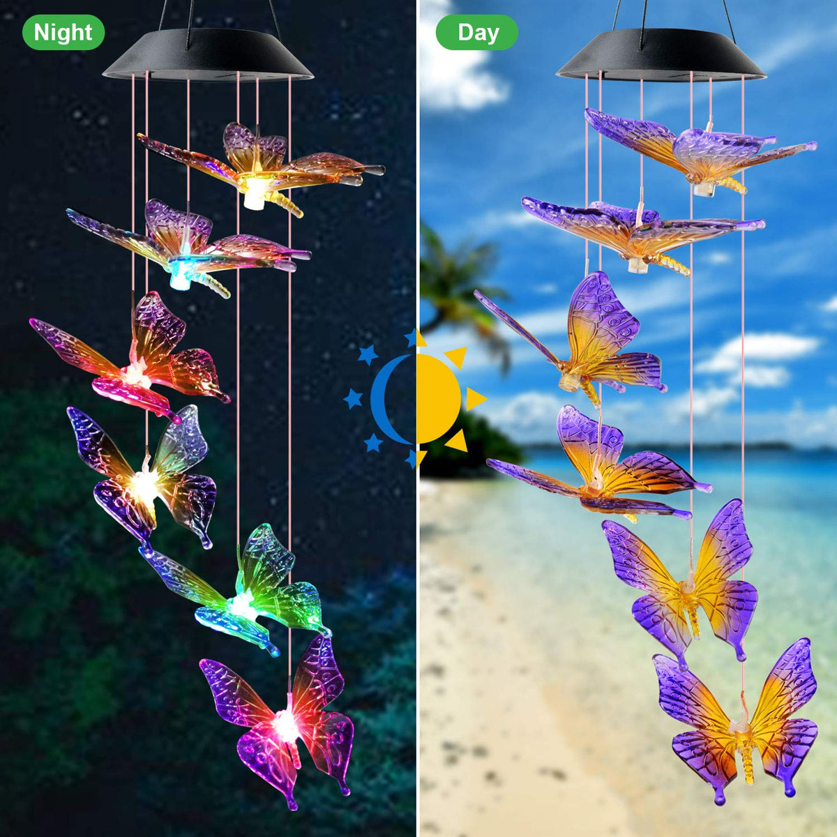 JOBOSI 7-color butterfly light lights evenings without electricity