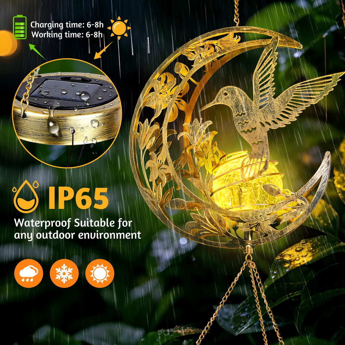 JOBOSI stainless steel and brass wind chime withstands weather for lasting outdoor decor.