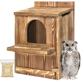 Jobsonslates Large Owl Box front view highlights outdoor durability