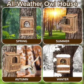 Jobsonslates owl box flip door for easy cleaning