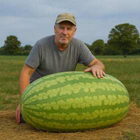 JOCADEW harvested giant watermelon ready to slice and share