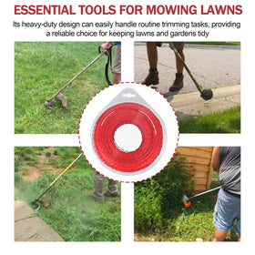 JODDMTTY high-durability trimmer line in action against weeds and light brush.