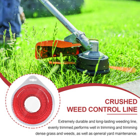 JODDMTTY nylon trimmer line close-up reveals smooth edge for clean cuts.