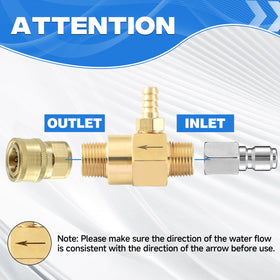 JOEJET 3/8 inch adapters simplify pump to hose connections.