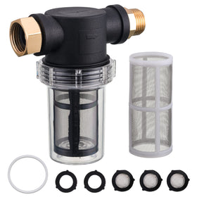 JOEJET garden hose filter 40-mesh screen protects irrigation from sediment