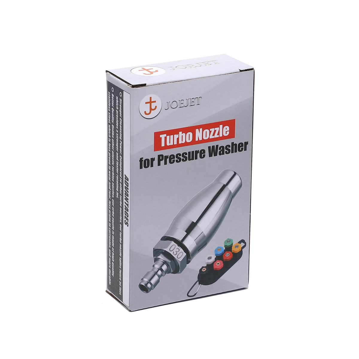 JOEJET turbo nozzle cleaning driveways and walls efficiently.