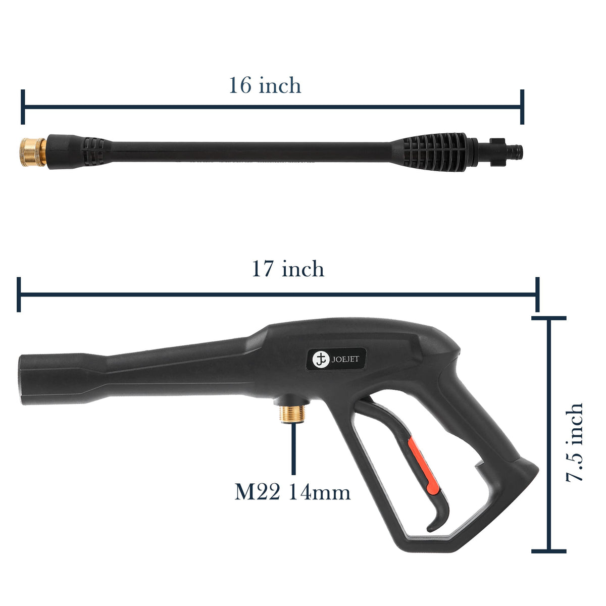 JOEJET 15-degree nozzle for broader, efficient cleaning