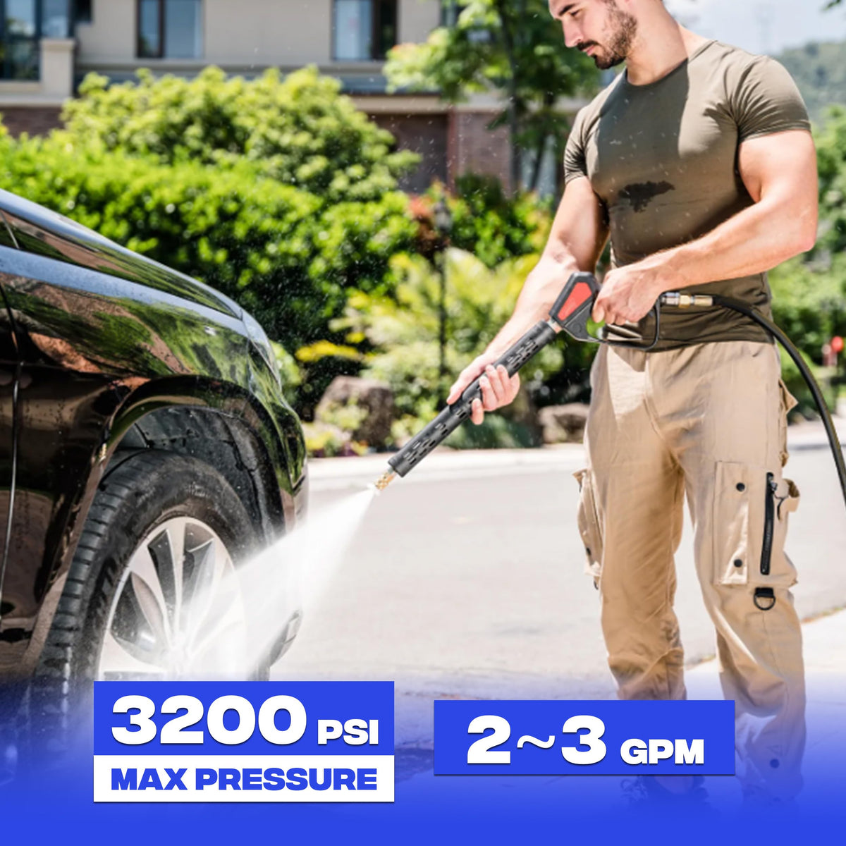 JOEJET ideal for cleaning driveways, cars, roofs, and walls.