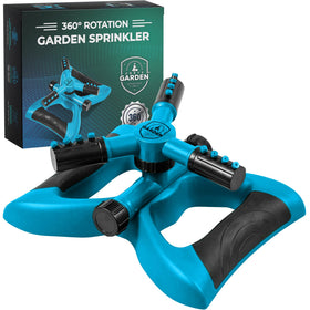 Joeys Garden Sprinkler base ensures stable placement for even watering.