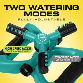 Joeys Garden Sprinkler expandable system connects multiple units.