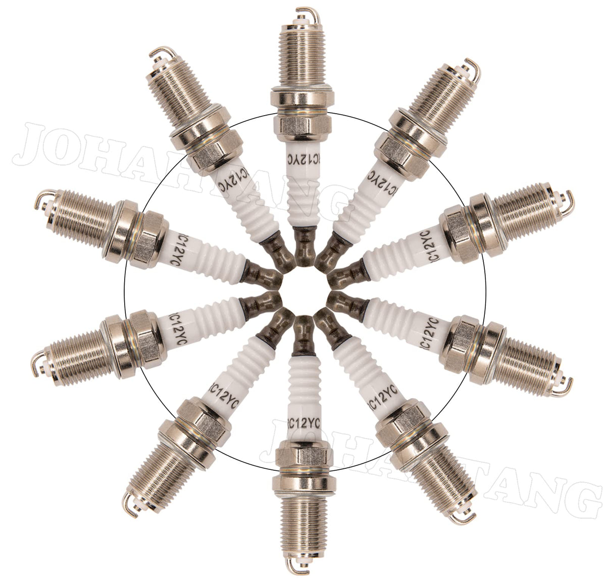JOHAHTANG RC12YC spark plug copper-core detail highlights efficient combustion.