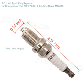 JOHAHTANG RC12YC spark plug side view showing copper core for heat control.