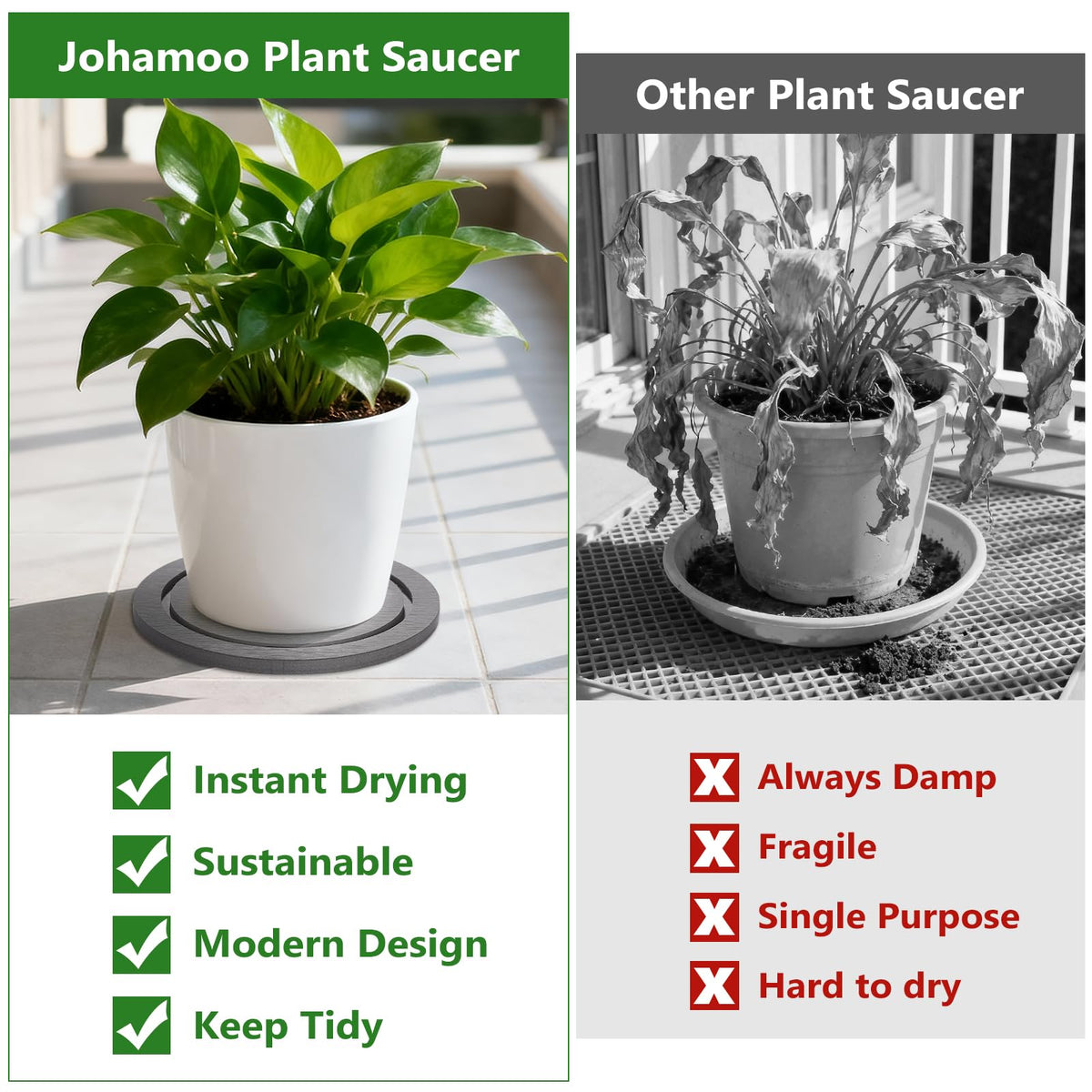 Johamoo durable stone surface resists wear and cleans easily for long-term use.