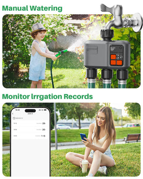 Johgee Alexa and Google Voice control for hands-free garden management.