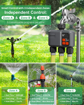 Johgee rain delay and irrigation log help prevent waste during rainfall.