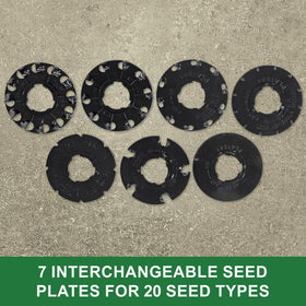 John Deere garden seeder ergonomic cushioned handle reduces hand fatigue.