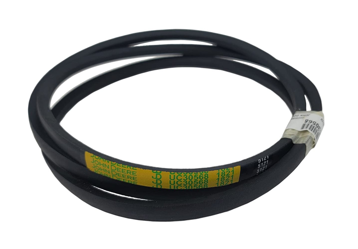 John Deere GX20006 flat belt packaging shows OEM quality and full compatibility.