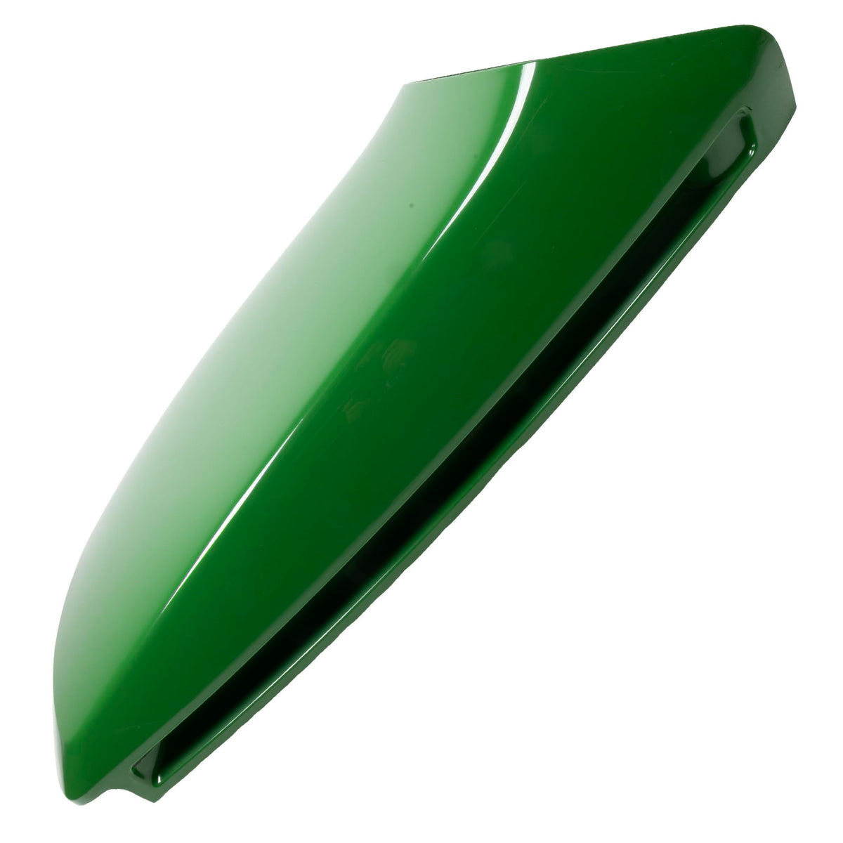 John Deere AM132529 hood detailed label, confirms OEM specification.