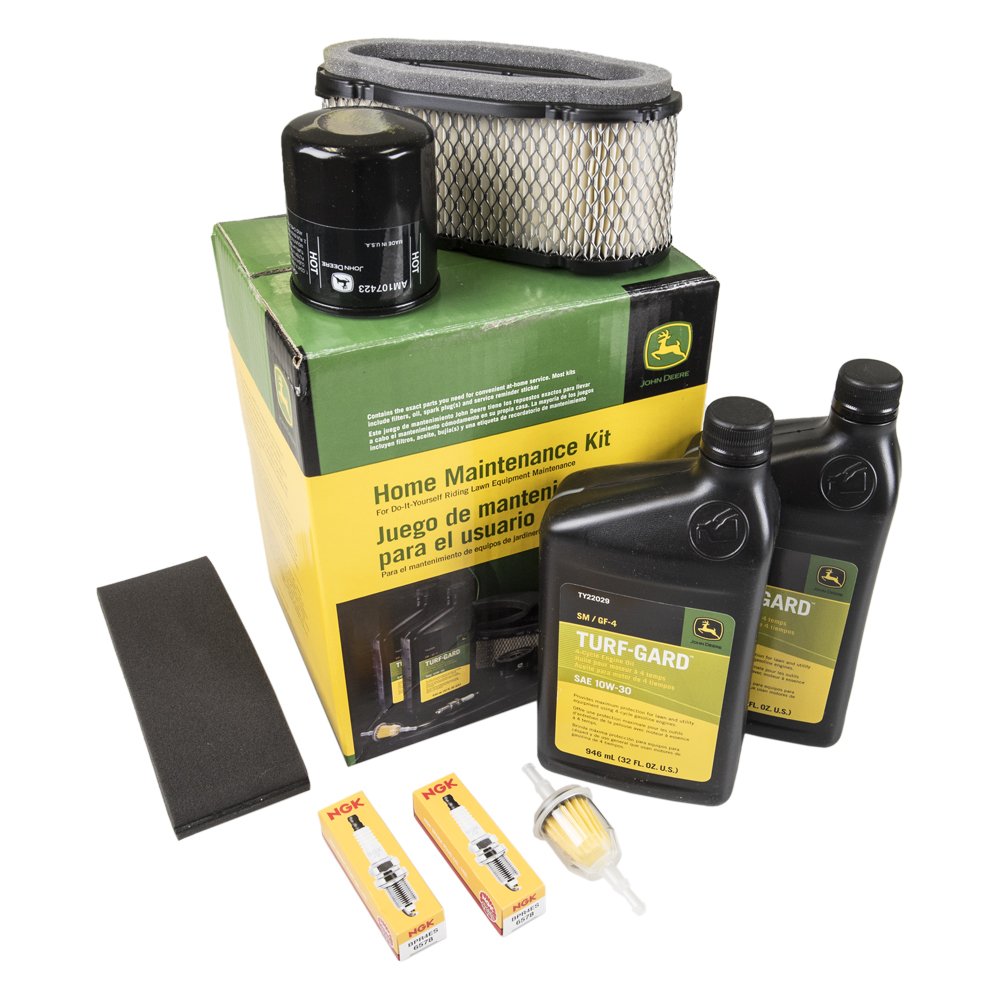 John Deere LG249 components laid out for easy at-home service.