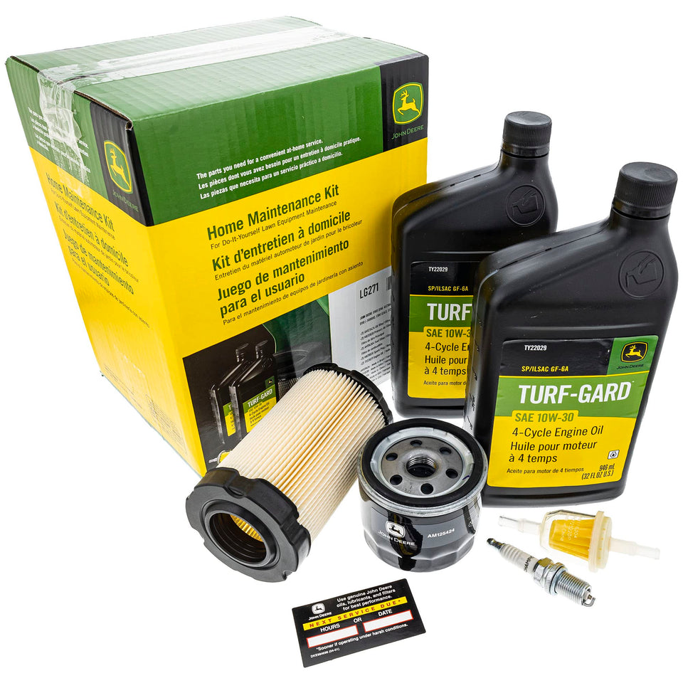 John Deere LG271 filter kit packaged for easy at-home maintenance