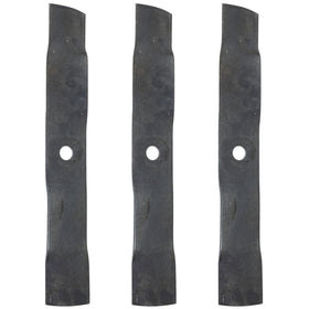 John Deere M127673 mower blades in packaging, ready for durable lawn care.