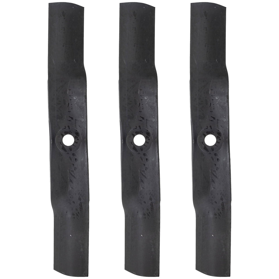 John Deere M152726-3 mower blades, front view, reliable cutting efficiency
