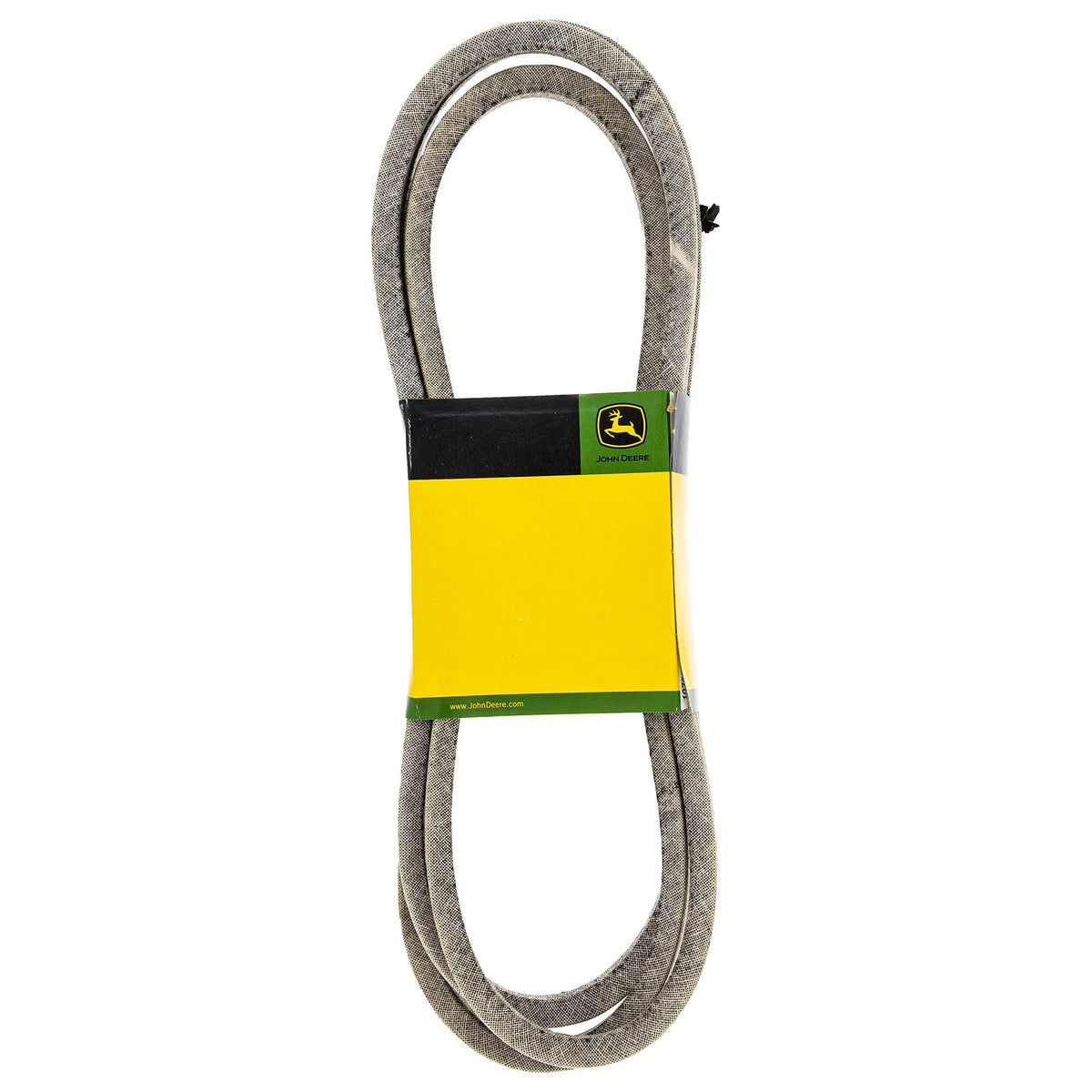 John Deere M154958 secondary deck belt close-up showing rugged OEM construction for 48C decks.