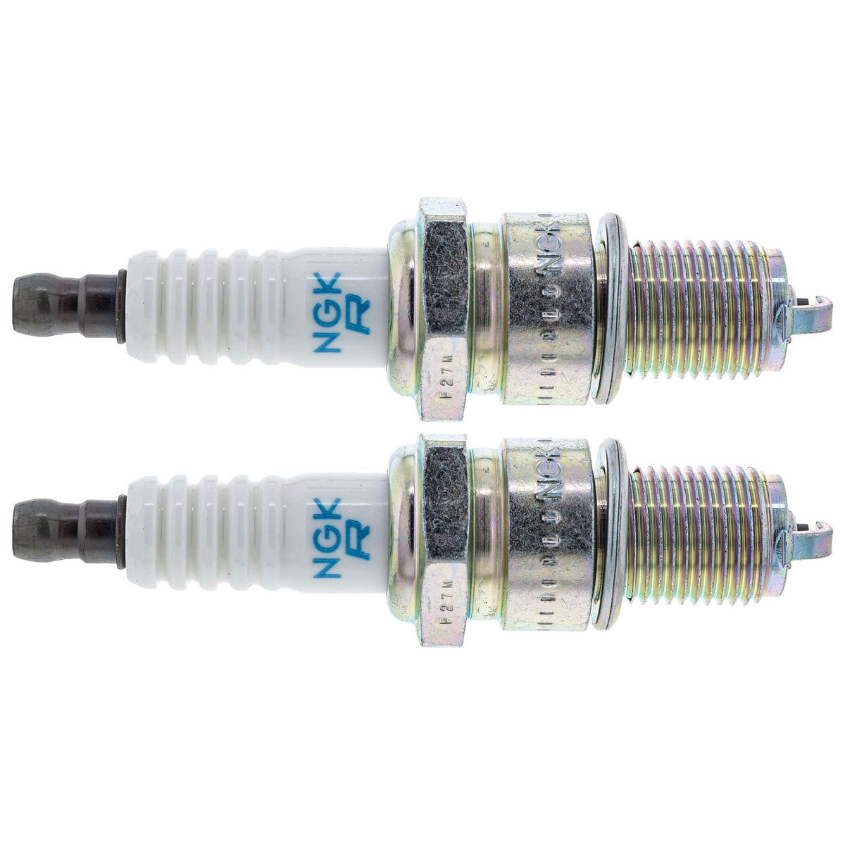 John Deere M805853 spark plug 2-pack ready for installation